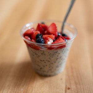 a photo of yogurt in a cup